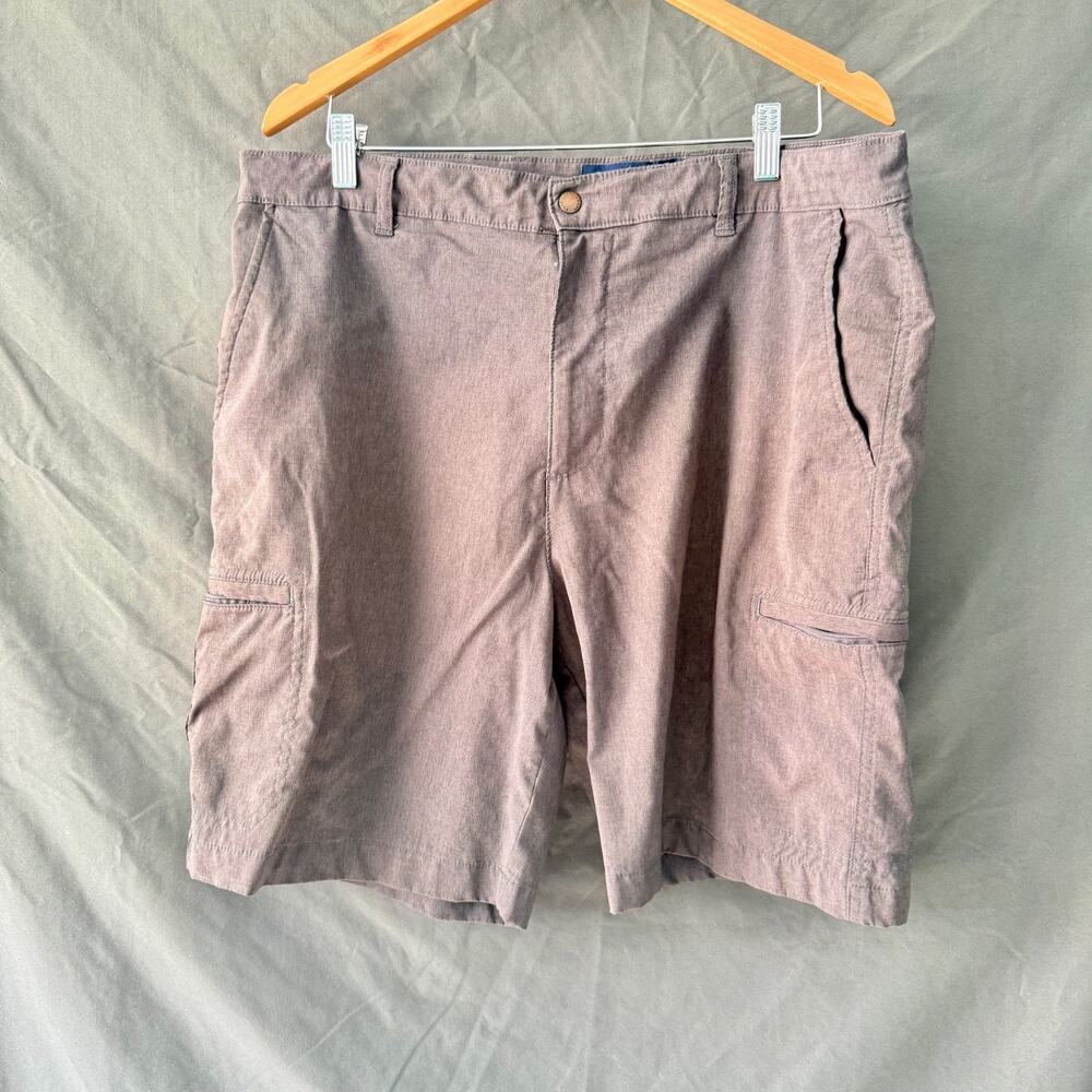 Chaps Mens Stretch Performance Cargo Shorts Size‎ 36 Gray Heather